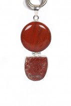 Satyamani Sun-Moon Red Jasper Energy Pendant