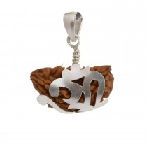 One face rudraksha pendant in silver