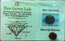 5.92 Ct. Satyamani Certified Natural Garnet Gemstone