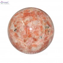 Satyamani Sunstone Gemstone Sphere-Ball For Reiki Chakra Vasstu Space Healing