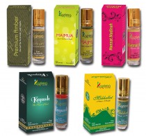 Combo Attar 5pcs (8ml Rollon free From Alcohol) Premium Amber, Majmua, Mannat Madinah, Musk, Mukhallat