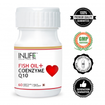 INLIFE Fish Oil Omega 3 With Coenzyme Q10,60 Capsules For Cardio & Sexual Health