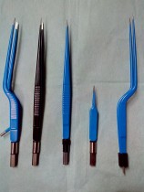 BIPOLAR STRAIGHT FORCEPS (BLUE COATED).