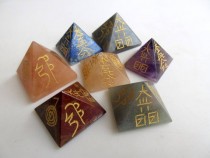 Seven Chakra Reiki Symbol Pyramid Set