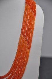 satyamani Carnelian Faceted Beads Necklace