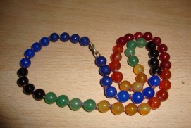 satyamani Fine Seven Chakra Faceted Beads Necklace