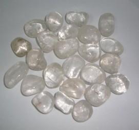 Satyamani Clear Quartz Tumblestone Set Of 5