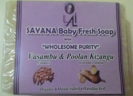 Lali Premium Sayana Baby Fresh Vasambu Acorus calamus Poolan Kizangu Curcuma zedoria Siddha based Natural Herbal Handmade Bath Soap 125gm