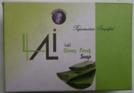 Lali Green Fresh Patcholi and Aloe based Siddha Method Organic Natural Herbal Handmade Bath Soap 125gm