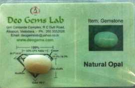 6.72 Ct. Satyamani Certified Natural Opal Gemstone