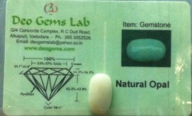 9.57 Ct. Satyamani Certified Natural Opal Gemstone