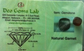 4.61 Ct. Satyamani Certified Natural Garnet Gemstone