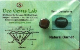 5.42 Ct. Satyamani Certified Natural Garnet Gemstone