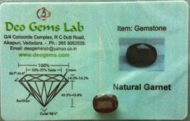 5.32 Ct. Satyamani Certified Natural Garnet Gemstone