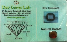 4.10 Ct. Satyamani Certified Natural Garnet Gemstone