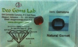 4.61 Ct. Satyamani Certified Natural Garnet Gemstone