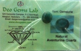 5.31 Ct. Satyamani Certified Natural Aventurine Quartz Gemstone