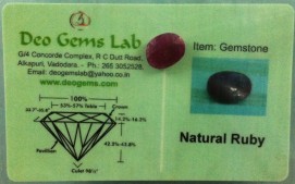 4.84 Ct. Satyamani Certified Natural Ruby(Manik) Gemstone