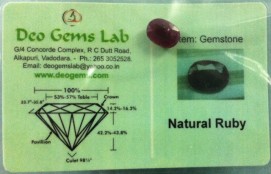 4.42 Ct.Satyamani Certified Natural Ruby(Manik) Gemstone