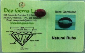 4.21 Ct. Satyamani Certified Natural Ruby(Manik) Gemstone