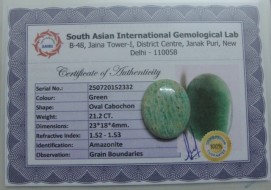 21.2 Cts Satyamani Natural Amazonite Certified Loose Gemstone For Reiki Chakra Healing