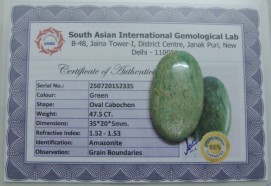 47.5 Cts Satyamani Natural Amazonite Certified Loose Gemstone For Reiki Chakra Healing