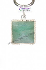 Satyamani Green Aventurine Pyramid Pendant