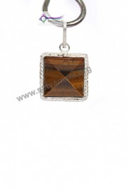 Satyamani Tiger Eye Pyramid Energy Pendant