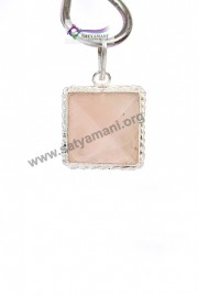 Satyamani Rose Quartz Pyramid Energy Pendant