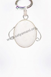 Satyamani White Agate Energy Pendant