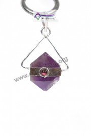 Satyamani Amethyst Double Point with Rubylite Energy Pendant