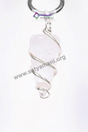 Satyamani Clear Quartz Wire Wrapped Energy Pendant