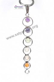 Satyamani Seven Chakra Semi-precious Stones Energy Pendant