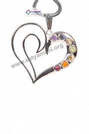 Satyamani Heart Seven Chakra Gemstone Energy Pendant