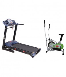 Motorised Treadmill and Cross Trainer - Combo