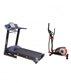 Combo Of Motorized 2 HP Treadmill EHT-123 And Magnetic Elliptical Bike- Ehe-111