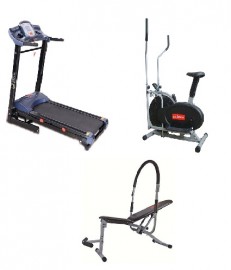 Energie Motorized Treadmill +Orbitrek+ Abdominal Exerciser - EHT 123 + ORBITRACK +EAP 125