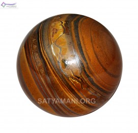 Satyamani Tiger Eye Gemstone Sphere-Ball For Reiki Chakra Vasstu Space Healing