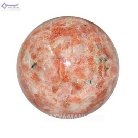 Satyamani Sunstone Gemstone Sphere-Ball For Reiki Chakra Vasstu Space Healing