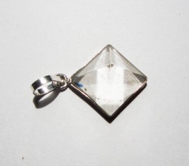 Satyamani Clear Quartz Pyramid Energy Pendant For Calmness