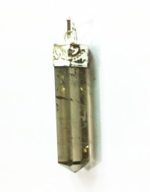 Satyamani Natural Smokey Quartz Gemstone Crystal Point Pendant