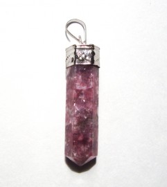 Satyamani Natural Lepidolite Gemstone Crystal Point Pendant