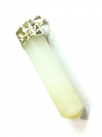 Satyamani Natural Moonstone Gemstone Crystal Point Pendant