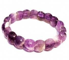 Satyamani Natural Amethyst Faceted Bracelet For Third Eye