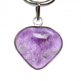 Satyamani Amethyst Heart Alloy Pendant for Independence