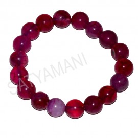 Satyamani Natural Pink Chalcedony Gemstone Bracelet for Love