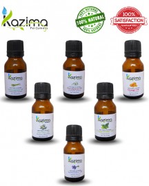 100% Pure, Natural, undiluted Oil & Therapeutic grade - 6/15 ML (Lavender, Tea Tree, Eucalyptus, Lemongrass, Orange, Peppermint)