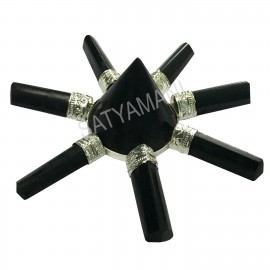 Satyamani Natural Black Tourmaline Point Energy Generator