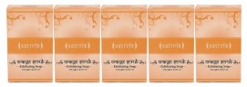 Sattvik Organics Orange Scrub Soap (pack of 5 ) 5X75gm