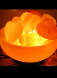 fire bowl salt lamp with heart